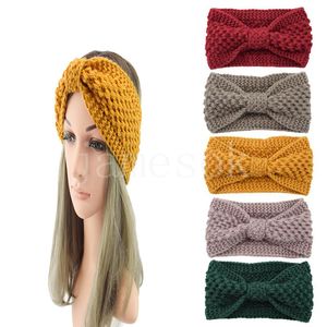 11 Farben Stricker Häkelstirnband Frauen Turban Yoga Head Band Winter Sportband -Ohrmuffs Cap Stirnbänder DB387