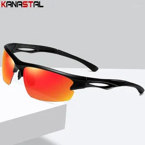 Sonnenbrille Männer Sport polarisierte Frauen Nachtsicht UV400 Sonnenbrillen Tr90 Brillen Rahmen Rahmen Fahrrad Anti Blend Schatten Eimer