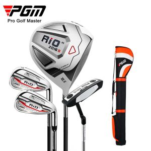 Klubbar PGM RIO 4PCS Men Golf Club Set med Bag Höger hand 1/7/S/PT Trä järn Kol rostfritt stål som sätter träning för början MTG014