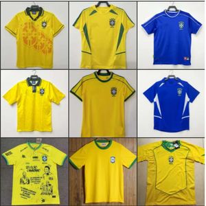 Koszulki piłkarskie 1970 Brazylia Jersey Pele Commemorative Edition Football Jersey Brazil Series Jersey