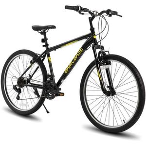 Bikes Hiland 27.5 Inch Mountain Bike Mens Womens with 21 Speeds High-Tensile Steel Frame V Brake Hardtail Bicycle for Adults Y240423