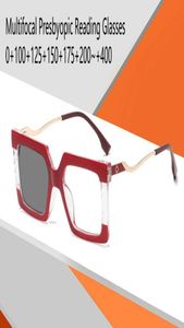 Sonnenbrille Progressive multifokale Lesebrille für Frauenquadrat -Computer -Leser -Übergang Pochromic Presbyopia FML6628603