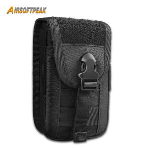 Socks Tactical Phone Pouch Double Layer Card Phone Holster Molle Smartphone Men Belt Waist Bag Utility Gadget Gear Tool Military Edc