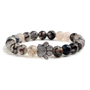 Strands uomini naturali nero nero bracciale di pietra gatta zampa blu pino braccialetti di perline braccialetti energetici donne yoga couple di moda regali