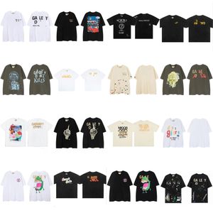 Galleryses bölümleri tişört yaz moda erkek kadın tasarımcıları tees tişörtleri gevşek kısa kollu üstler hip hop sokak kıyafeti mektubu tişört