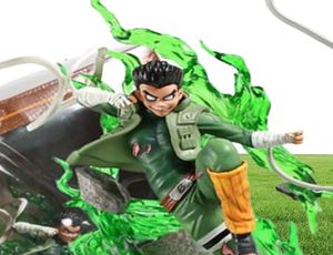 Shippuden Rock Lee Eight Gates 17塗装PVCフィギュア収集モデル玩具Q0522853987