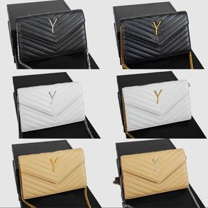 Torba designerska torby na ramieniu Crossbody Luksusowe torebki prawdziwe skórzane koperty torby komunikatorowe Czarne klasyczne pikowane proste modne modne bolso de diseno TE032