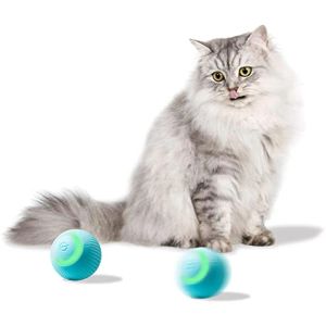Kontrollera automatisk rullande bollelektriska smarta kattleksaker Selfmoving Kitten Toys för inomhusspel Stimulera jaktinstinkt för Kitty