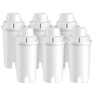 Purificadores para Brita Longlast Water Filter Pitcher para água potável para o MAVEA 107007, BRITA CLASSIC 35557, OB03, MAXTRA, 6 PCS