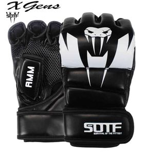 Vuxna MMA Venomous Snake Multicolor Boxing Gloves MMA Tiger Muay Thai Handskar Muay Thai Boxing Fight Glove Sanda Pads Box2536608