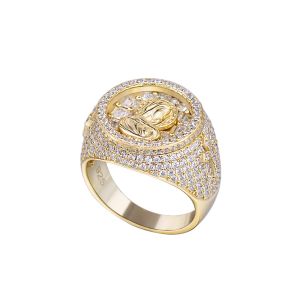 Ringe Jude S925 Heißer Verkauf Golden Aaaaa CZ Stones Round Ring für Männer Engagement Party Eheringe Juwelier Handaccessoires Größe 610