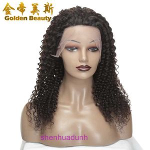 Brasilianskt mänskligt hår set med parallell halva spets 13x4 Front 150% densitet Deep Wave Wigs