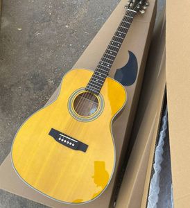 Factory Yellow Body Acoustic Guitar med Chrome Tuners, Rosewood Fingerboard, Erbjud logotyp/färganpassning