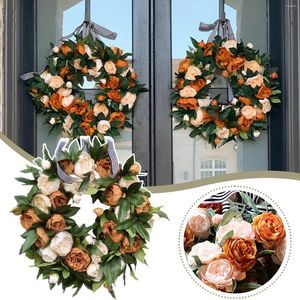 Fiori decorativi Spring Peony Simulazione Simulazione Floro Interno Christmas Memorial Day Ghironi per anello di schiuma portante