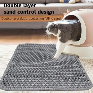 MATS EVA non slip gatto lettiera tappetino a doppio strato antibring fuori da pet mat gatto cat box filtro tappetino tappetino per gatto forniture per gatti