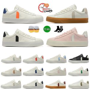 Kvinnor Pink Designer Flat Loafers Skate Casual Shoes Designer Campo ChromeFree Leather White Black Pink Green Yellow Men Woman Out Office Fashion Sneakers