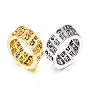 Mode Abacus Ring für Männer Frauen Hochqualitäts Mathematik Zahl Schmuck Gold Silber Edelstahl Charme Ringe Geschenke5793974