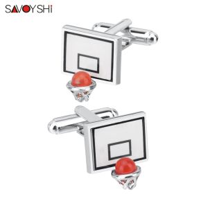 Links Savoyshi mais recente ecote de basquete Cufflinks para homens de alta qualidade ROVA SPORTS CUFF Links Brand Male Suit Cirl