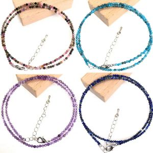 Strands mini gemme sfaccettate collane per perle per donne girocolli di pietra naturale agata garnet a catena perla bracciale bracciale yoga gioielleria femmina