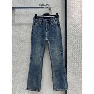 Designer Jeans 2024 Nuovo marchio di pannelli di moda primavera estate con pantaloni da donna di lusso 1202-10