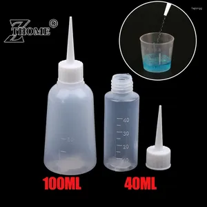 Storage Bottles 5PCS 40/100ml Plastic Clear Tip Applicator Bottle Squeeze Suitable For Crafts Art Glue Multi Purpose Refillable Empty