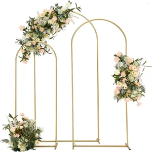 Parti Dekorasyonu 1 PC-Wedding Arch Zemin Stand Balon Metal Doğum Günü Töreni Kapısı Çerçeve Altın