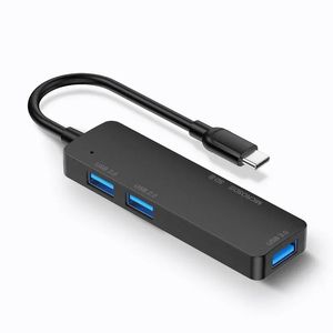 4-port USB Hub 3.0 Ultra Slim Data Hub Type-C Hub för MacBook, Mac Pro/Mini, Imac, Surface Pro, XPS, Notebook PC, USBC Hub