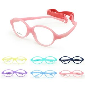 Çocuk Gözlük Plano lensleri ile Vida Hiçbir Boyut 47mm Bükülebilir Erkek Gözlük Strap Dayanıklı Güvenli Çocuk Gözlükleri Çerçeve 240412