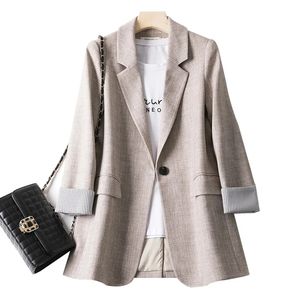 Senhoras de manga longa primavera casual blazer novo negócio de moda traje de trabalho feminino work blazer feminino casacos casaco de mulher