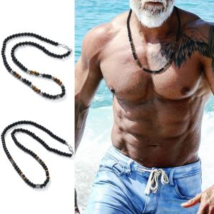 Halskette Boho Perlen Halsketten für Männer Ethnische Halskette Mala Halskette Stammes Halskette Surfer Schmuck Geschenk für Männer