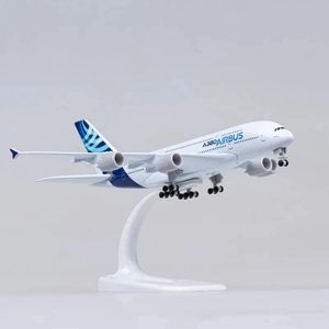 18CM Diecast Metal Alloy Airplane Model Toy For A380 Prototype Airlines Aircraft Plane with Landing Gears Toy For Collections 240417