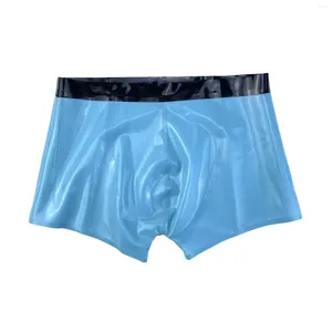 Underpants MONNIK Latex Briefs Shorts Men Handmade Rubber Boxer Tight Panties Underwear For Party Clubwear
