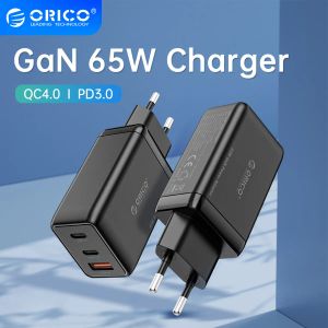 Klawiatury orico pd 65w USB typ C GAN Szybka ładowarka QC4.0 PD3.0 Ładowarka do iPhone13 Pro Max 12 książka Samsung Xiaomi Tablet telefoniczny