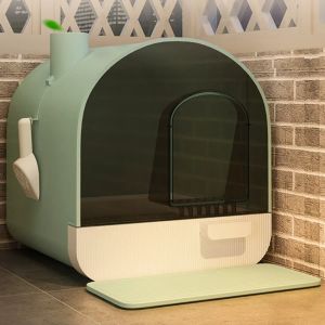 Boxes Easy Clean Large Enclosed Cat Toilet No Smell Cute Tall Splash Guard Petkit Litter Box No Splash Design Arenero Pet Supplies