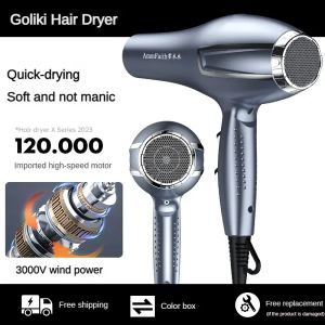 Dryer Electric Hair Dryer 1200W Quick Drying 6th Gear Dryer Household Blue Light Cold and Hot Air Highpower Hair Salon Blow Dryers