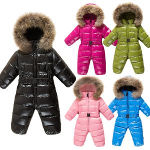 Coats 30 degrees Winter coat Romper Children Baby wear Boy Thick Girl infant snow Clothes Down Jacket Kids Overcoat waterproof Parka