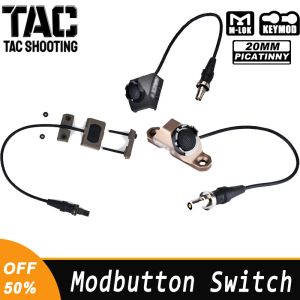 Lights Tactical ModButton Weapon Pressure Remote Switch Fit Surefir Flashlight DBALA2 PEQ15 Mlok Keymod 20mm Rail Airsoft Mount Base