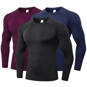 T-Shirts Sports TShirt For Men Compression Shirt Soccer Clothes Man Long Sleeve Gym Shirt Quick Dry Jogging TShirt Fitness Rashguard Men