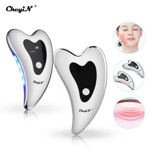 Massager Electirc Face Neck Hebelmaschine Schlankung Guasha Massage Vibration Erwärmen USB wiederaufladbare Haut Verjüngung Gesichtsmassaget