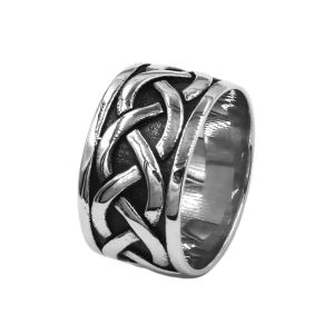 Zespoły hurtowe Celtic Knot Biker pierścionka biżuterii ze stali nierdzewnej moda punkowa claddagh styl ślub mężczyzn kobiety pierścień pierścionek Swr0543