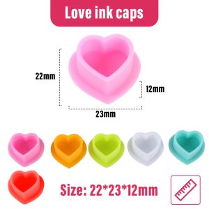 INKS 100pcs/saco de silicone macio de tatuagem de tatuagem TAPTOO CAPS MUITO MUITO MAIS PARA SUA MÁQUINA E SEU