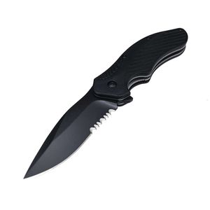 Clash 1605cktst kieszonkowy nóż czarny ząbkowany 8cr13mov Blade Outdoor EDC Hunting Camping Survival Nóż