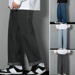 Мужские джинсы мужские брюки с прямыми ногами брюки ретро-уличная одежда широкая нога с глубокой промежностной тканью для комфорта