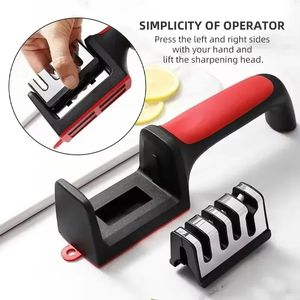 Küche 3-Segment-Messer-Spitzer Haushalt Multifunktionales Handheld Dreizwecker schwarzer Schärfstein