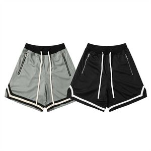 Rhuhigh jakość Summer Nowa pigułka zamek błyskawiczny z siatką siatką i kobietę luźna marka sportowa marka Pięć punktów swobodne szorty trendy-xl