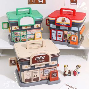 Lådor Cartoon Piggy Bank Money Coin Banks Money Boxes For Children Barn Toys Gift Saving Money Supplies Cash Storage Box