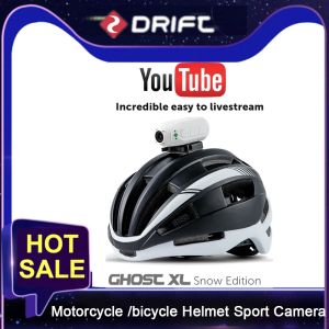 Kameralar Drift Hayalet XL Motosiklet Bisiklet Kaskı Spor Kamera Aksiyon Video Cam HD 1080p WiFi IPX7 Su Geçirmez 9 Saat Pil Ömür Kamerası