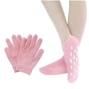 Tool 1 Set Reusable SPA Gel Silicone Socks & Gloves Moisturizing Whitening Exfoliating Beauty Hand Pedicure Foot Care