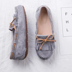 Casual Shoes Chinese Brand High Quality Women's Genuine Leather Classic Loafers 5 Colors Free Delivery