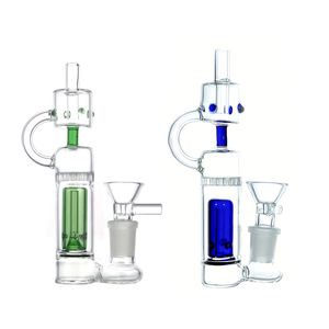 Mini punta set paglia di vetro bong tampone da 14 mm femmina con ciotola di vetro per fumare h2774